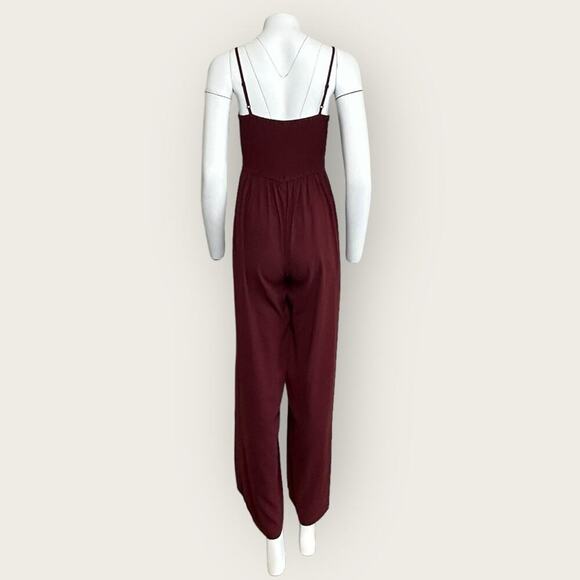 NWOT | B.O.G Collection | Sleeveless Jumpsuit | Burgundy | Small?? - Picture 3 of 13